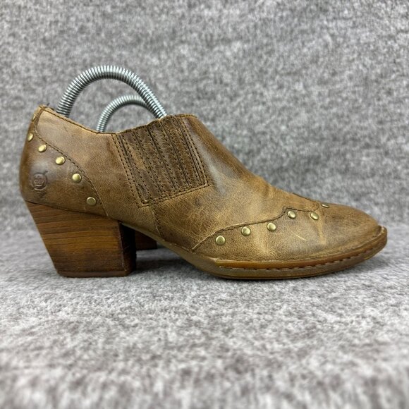 ✅Born Womens Sz 8M✅EU39 Western Studded Leather Ankle Booties Block Heel W11991 - Picture 12 of 12